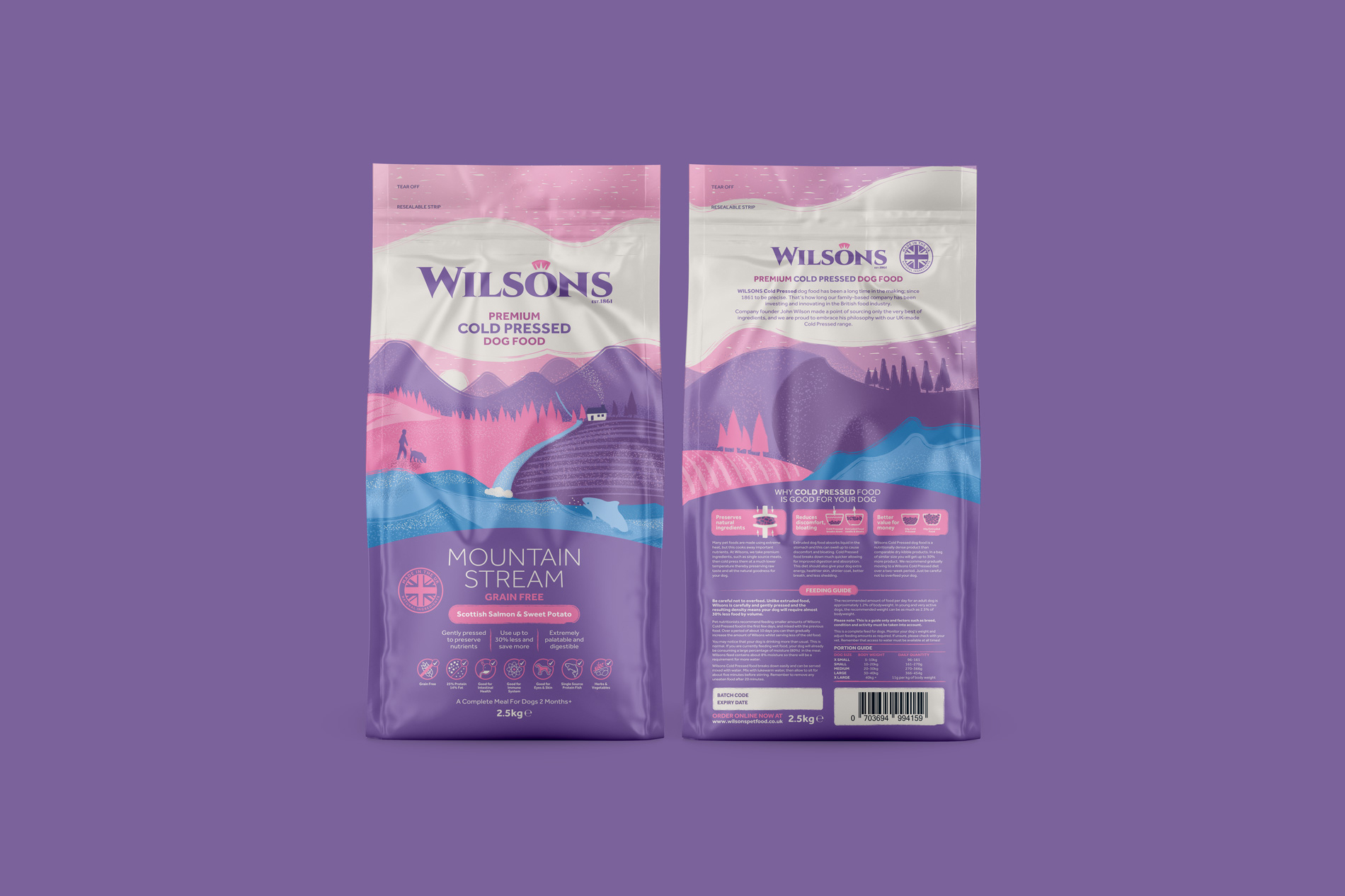 Branding & Packaging design for Wilsons Pet Foods, Scotland