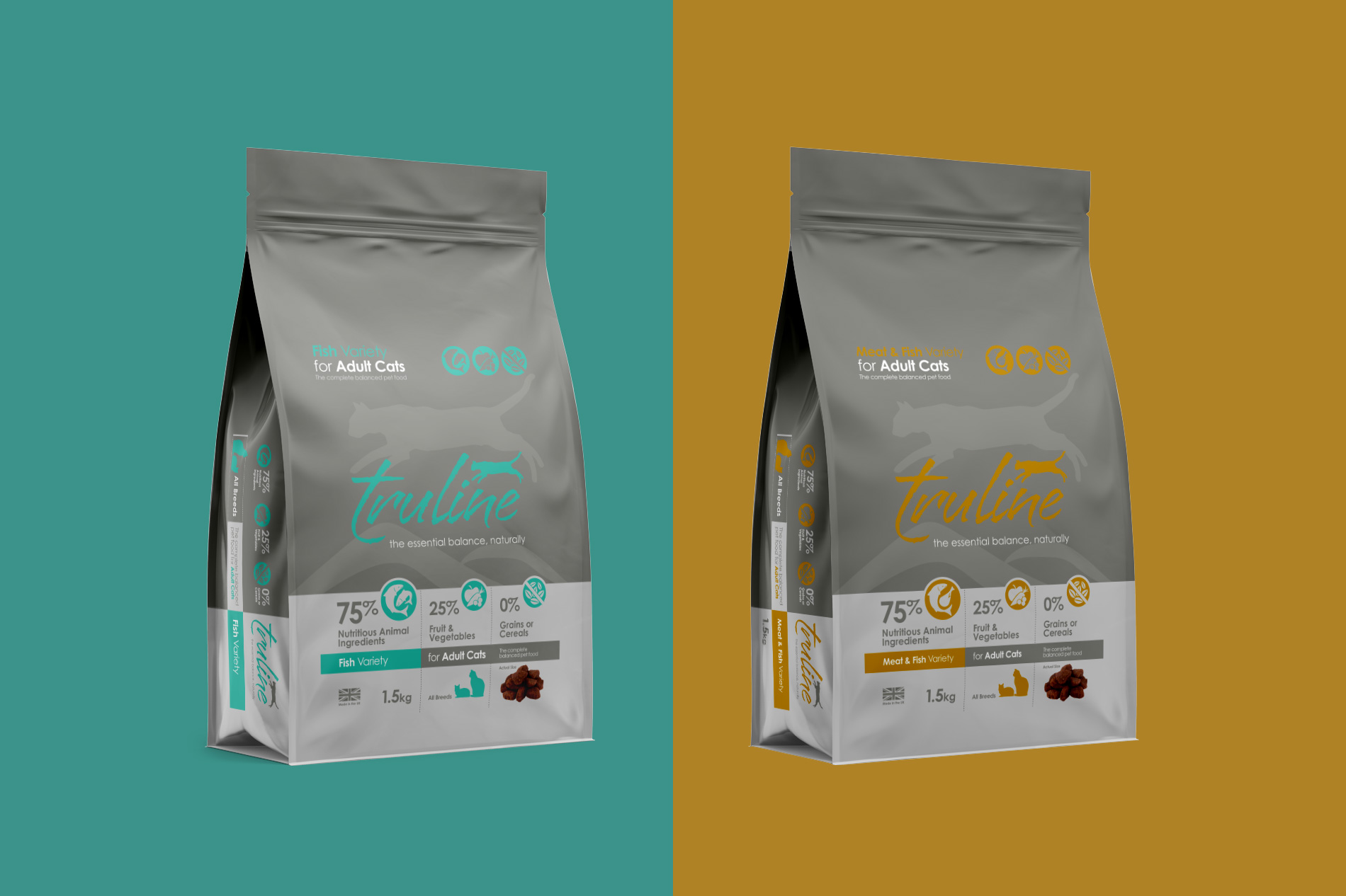 Branding & Packaging design for Truline, Pero Pet Foods