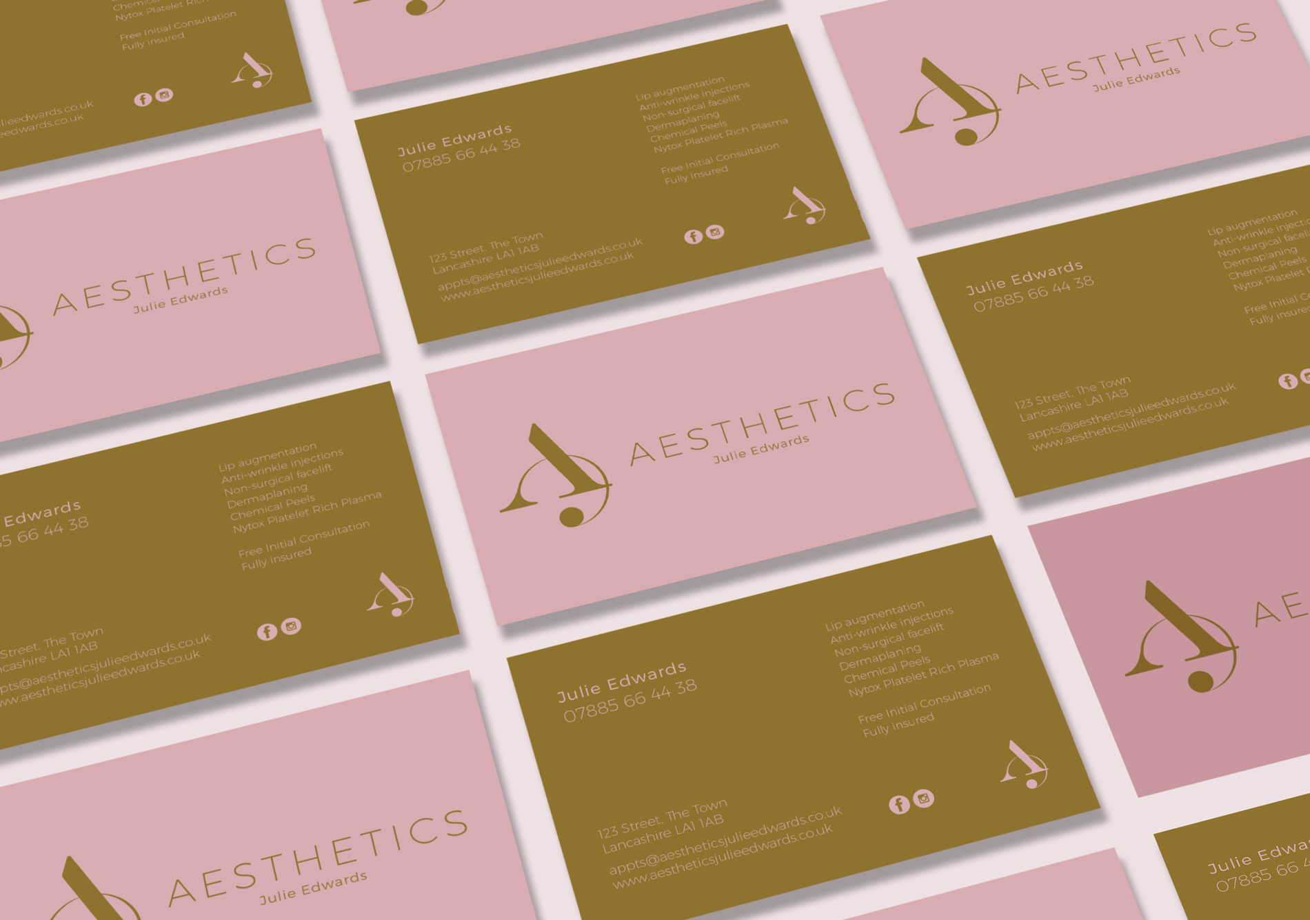 Aesthetics logo designs, logotype developments
