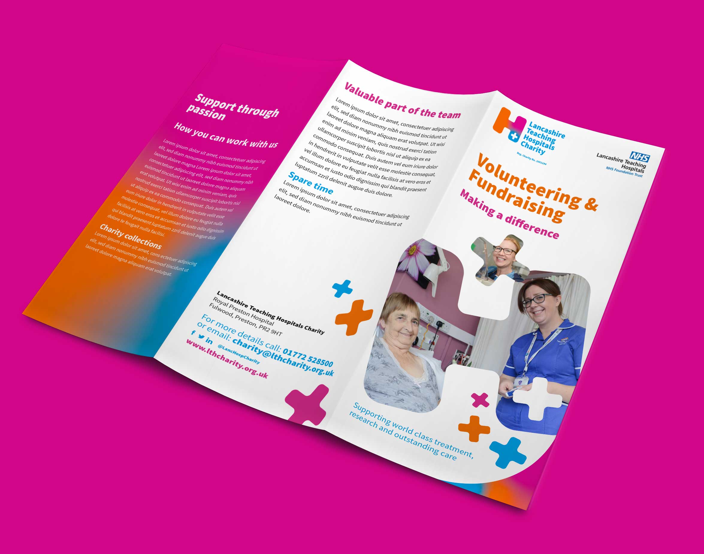 Lancashire Teaching Hospitals Charity Leaflet Design