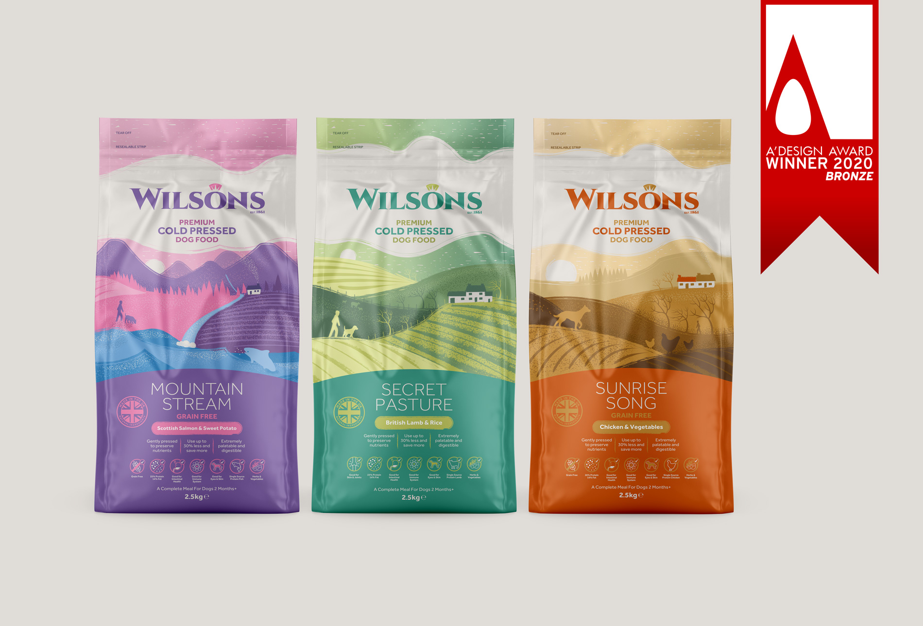 Wilsons Dog Food, Award Winning Packaging Design